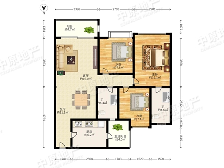 祈福新村缤纷汇(祈福名家阁)-户型图