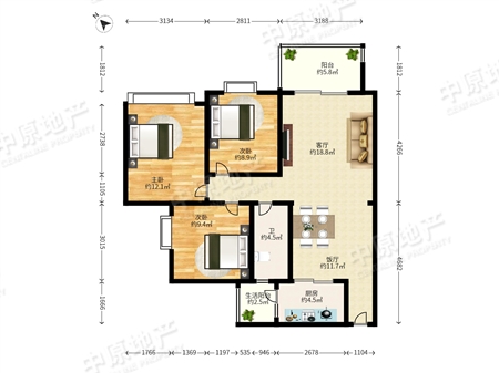 中海金沙馨园(二期)-户型图