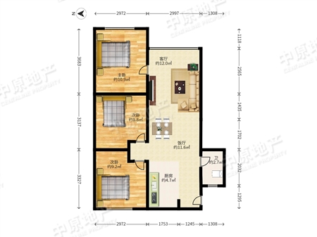 华缝公司职工宿舍-户型图