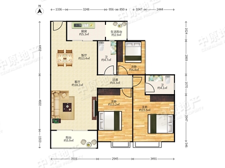 中海花湾壹号A区(中海锦汇华庭)-户型图