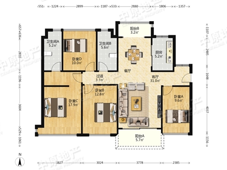 招商雍华府二期-户型图
