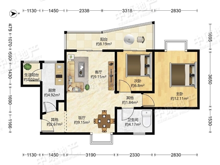 富力桃园-户型图