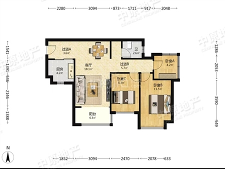 保利天汇-户型图