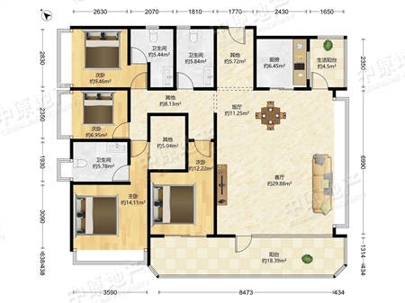 侨鑫保利汇景台-户型图