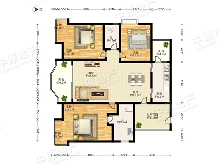 汇景新城中央庭园-户型图