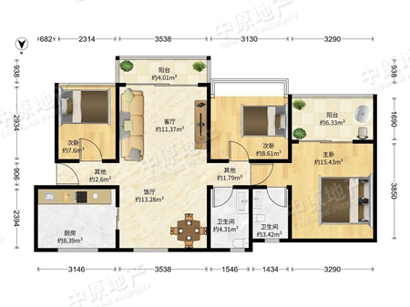 祈福新村湖景居-户型图