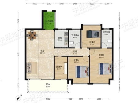 越秀品秀星樾-户型图