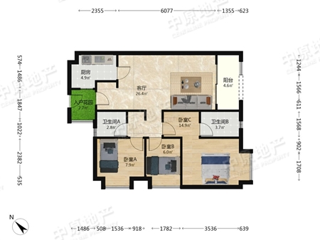 时代春树里-户型图