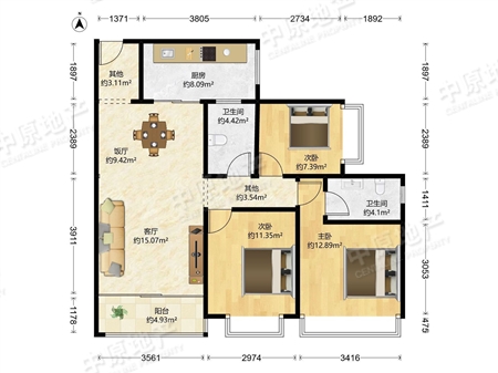 盈彩美居-户型图